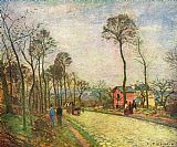 Postkutsche von Louveciennes 1870 by Camille Pissarro